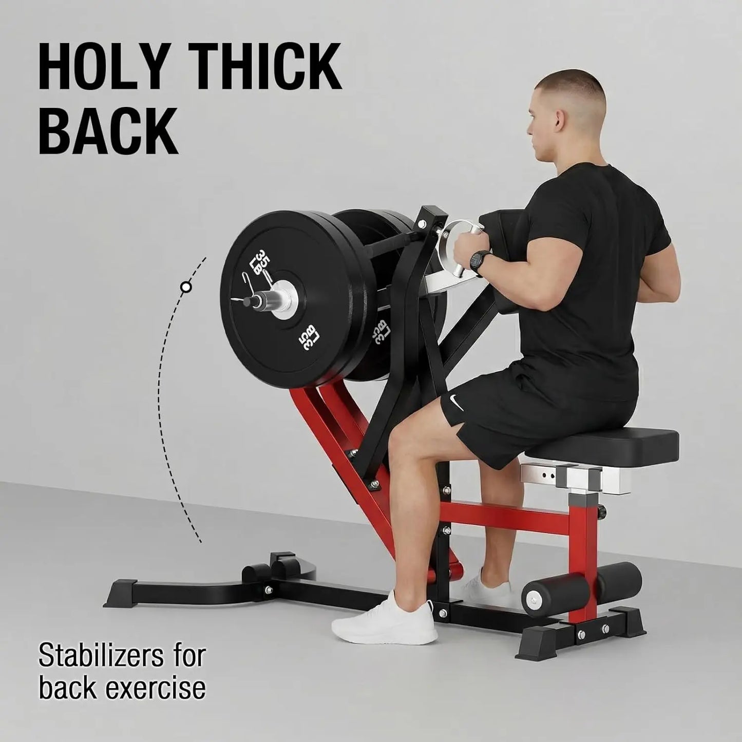 Plate Loaded Seated Row Machine for Home Gym, 400LB Capacity, Independent Arms & Adjustable Seat for Full Back, Customized