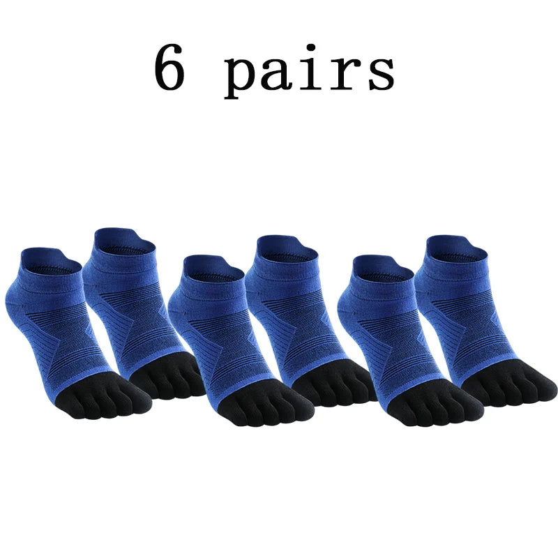 Merino Wool Hiking Socks Thermal Warm Moisture Absorption Toe Socks For Ski Climbing Running Breathable Thick Sport Toe Socks