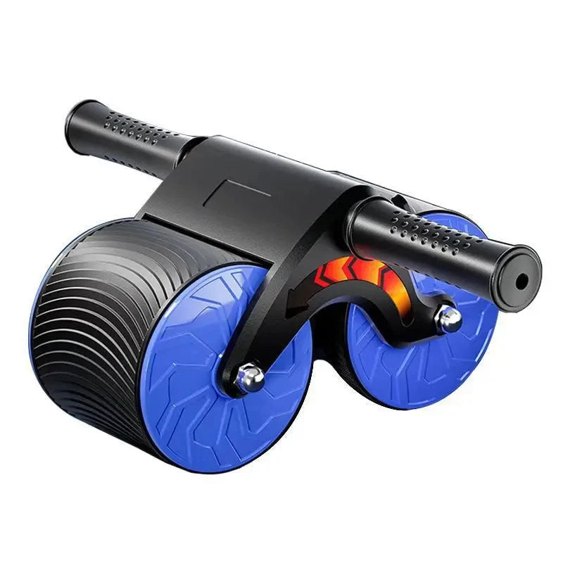 Ab Roller Wheel Abdominal Muscle Trainer 2-Wheeled Muscle Strengthening Trainer Automatic Rebound Ab Exercise Machine for Adults