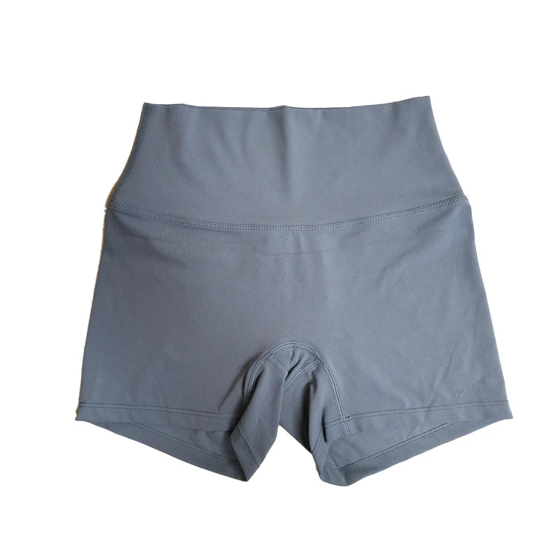Yoga Shorts Solid Color Women Fitness Shorts High Waist Legging Bike Soft Fabric Proof Comprehensive Training Jog Sportswear