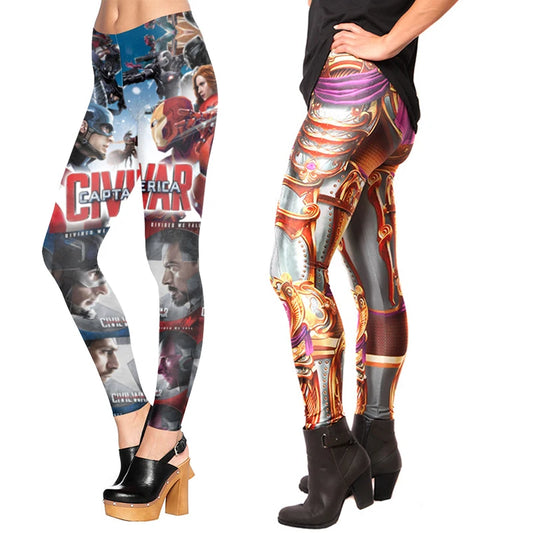 2025 Elastic Waist Sexy Yoga Prints Elastic Slim Fitness Gym Sport Workout Fashion New Women Leggings high waist