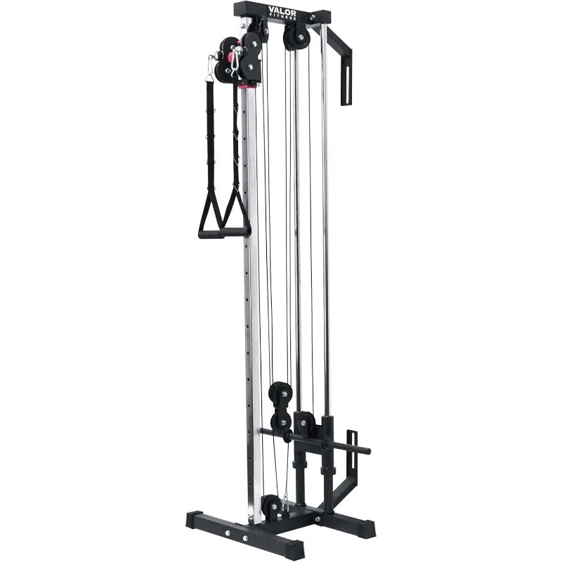 Valor Fitness BD-62 Wall Mounted Cable Machine with Adjustable Dual Pulley System Functional Home Gym Workout Equipment