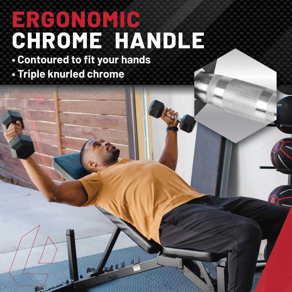 Hex Dumbbell 5lbs Rubber Coated Ergonomic Handle Weight Training Home Gym Equipment Strength Training Fitness