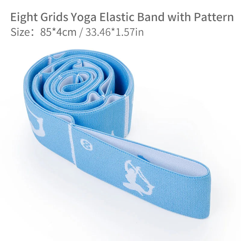 Multi-Functional Slimming Resistance Bands Yoga Strap Elastic Band 8/10/12 Grids for Latin Training, Dance, Pilates, Gymnastics