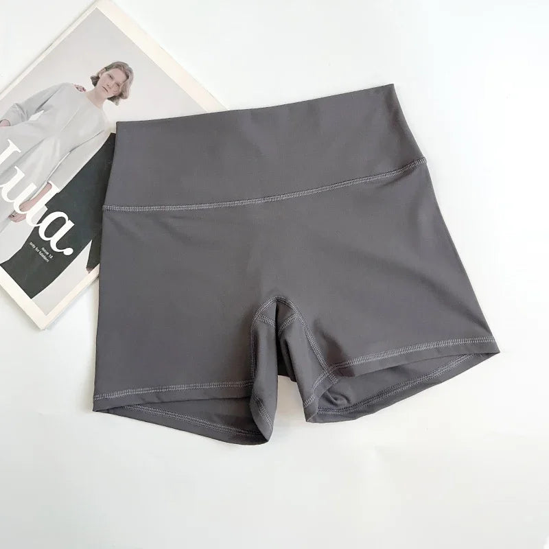 Women Sports Biker Shorts Women Naked Feeling High Waist Yoga Shorts Push Up Fitness Leggings Tummy Control Yoga Slim Shorts