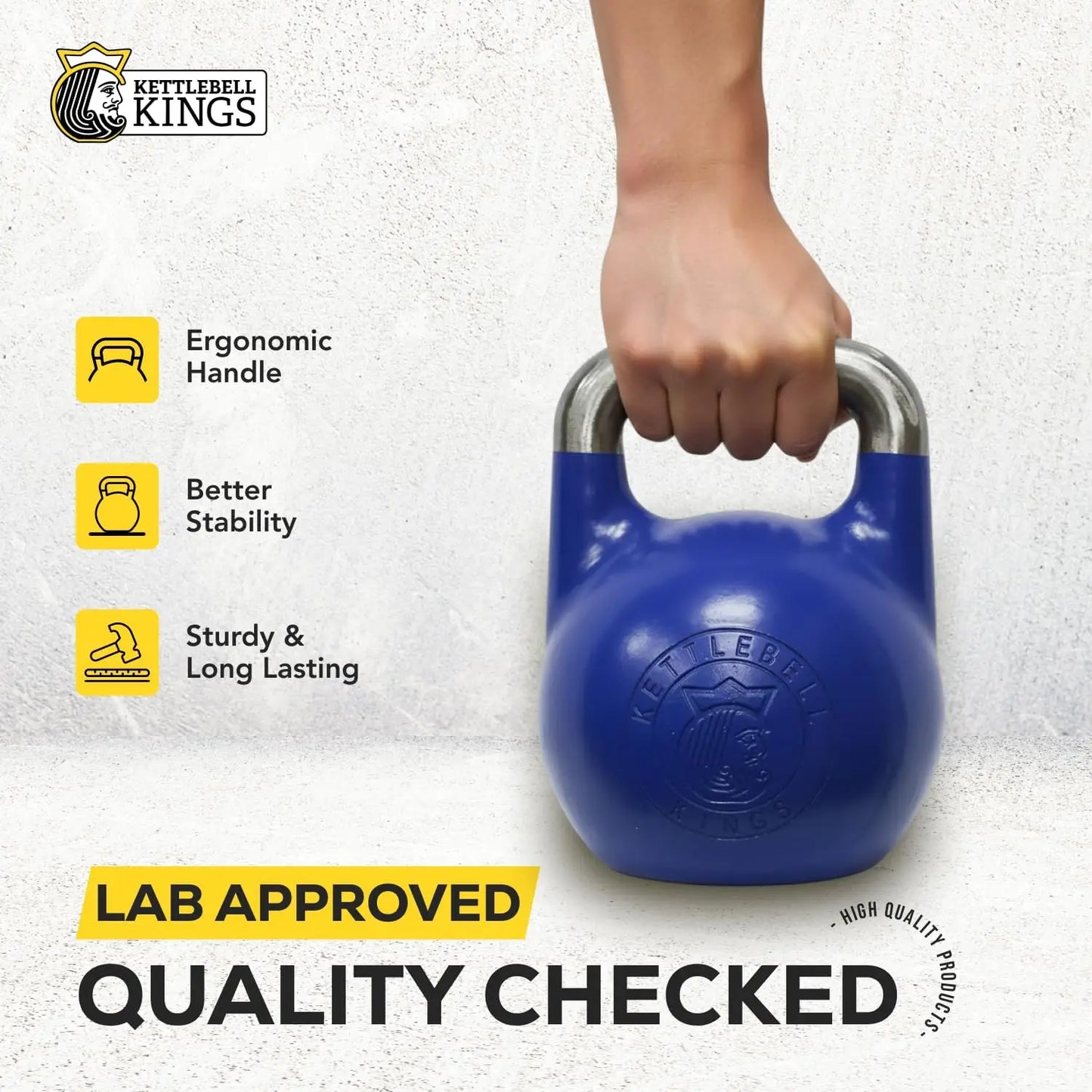 Kettlebell Kings Competition Kettlebells Weight (33mm handle) 26LB | Hand weights Workout Gym Equipment & Strength training set