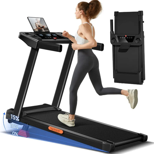 3in1 Portable Treadmill for Home Fitness with 15 Incline Adjustment Foldable Design for Easy Storage 300 Lbs Weight Capacity 3.