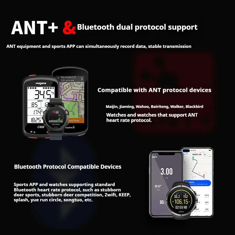 Magene heart rate with chest strap H603 / step frequency S3 ANT + Bluetooth sports running cycling fitness monitoring