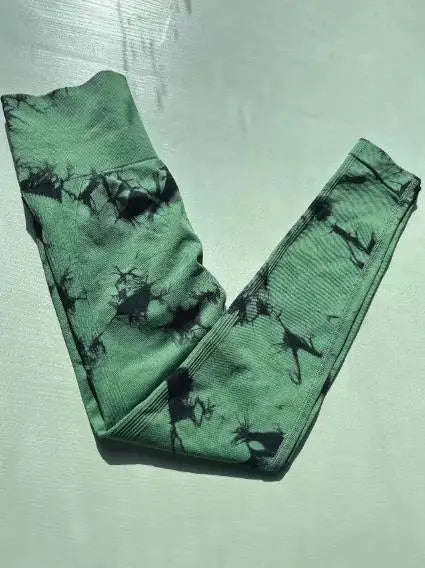 Tie Dye Yoga Leggings Sport Tights Women Seamless High Waist Push Up Butt Woman Leggings Fitness Workout Leggins Gym Clothing