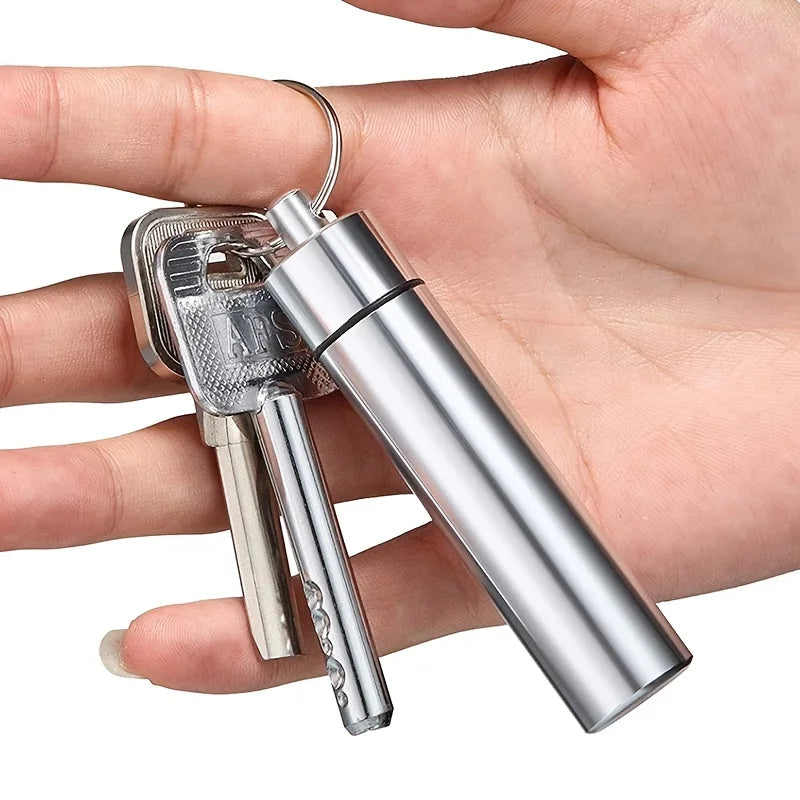 Stainless Steel Toothpicks Pocket Set, Portable Floss Pick Reusable Metal Toothpicks Tooth Cleaning Kit With Keychain Holder