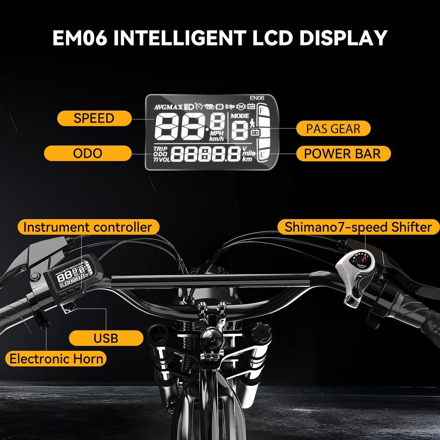 Cybervelo EK11 Electric Bike for Adults,20"Fat Tire All-Terrain E-Bike, 80Miles 30MPH Electric Bike for Sand Mountain motorcycle