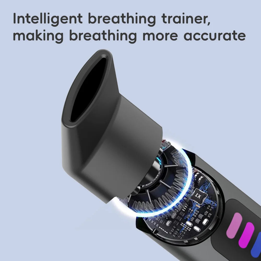 Portable Electronic Breathing Trainer Tester, Running, Mountaineering, Fitness, Yoga and Other Aerobic Exercise