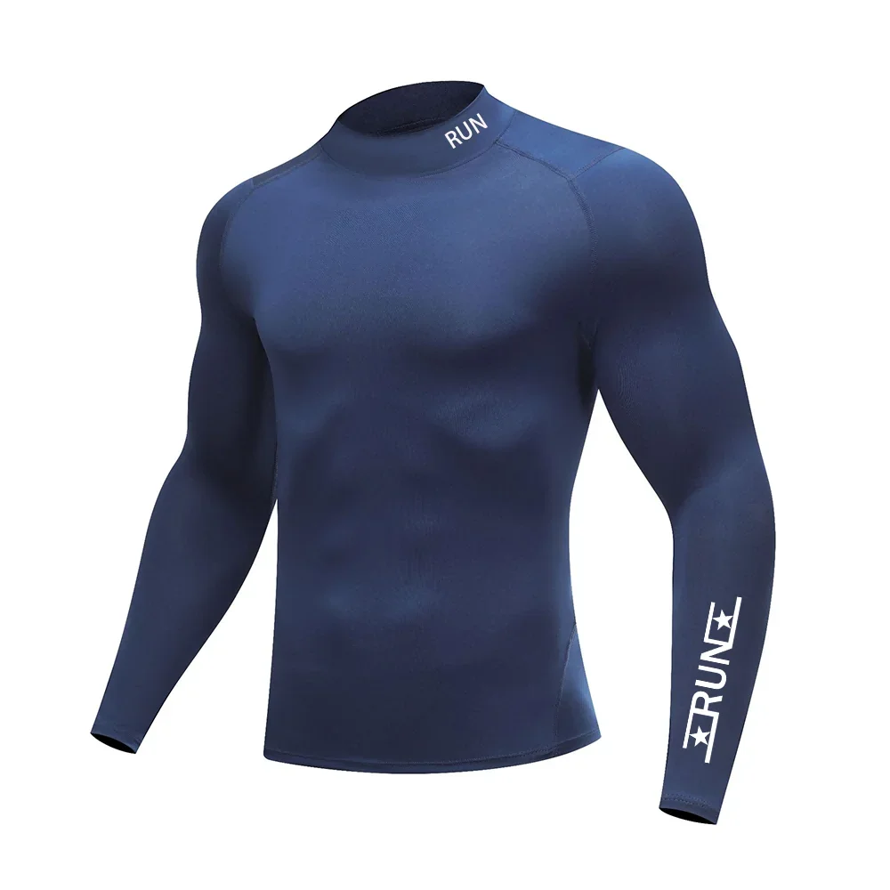 Running Compression T Shirt Men's Gym Training Quick Dry Shirts Fitness Undershirts Bodybuilding Tops Male Sports Wear