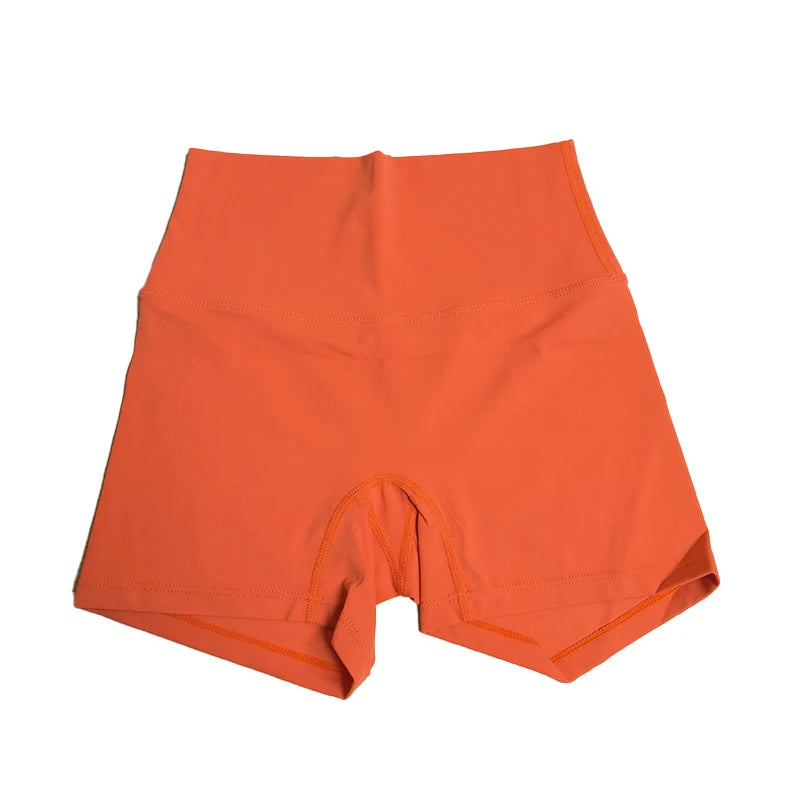 Yoga Shorts Solid Color Women Fitness Shorts High Waist Legging Bike Soft Fabric Proof Comprehensive Training Jog Sportswear