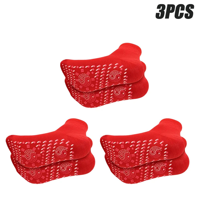 1-10pairs Tourmaline Self-Heating Socks Winter Warm Thermal Health Care Socks Floor Socks Absorption Deodorant  Warm Socks