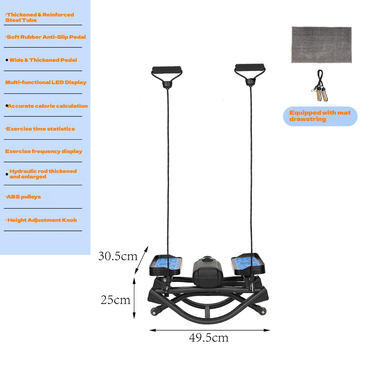 Indoor home stepper for slimming legs and waist, full body exercise for weight loss, fat burning fitness equipment, silent