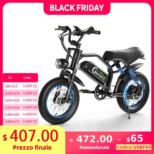 Electric Bike for Adults & Teens – 750W Motor 65Nm Torque, 48V 15Ah Removable Battery, Full Suspension, 3 Riding Modes