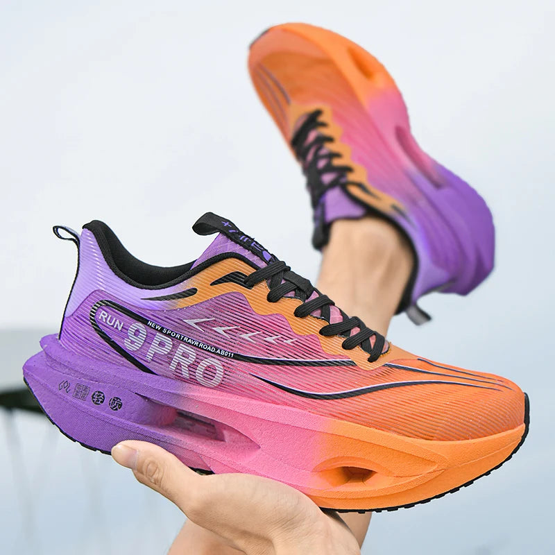 Cushioning Running Shoes 9PRO for Men Carbon Board Sneakers Outdoor Training Sports Lightweight Breathable Shoes Women's 2025