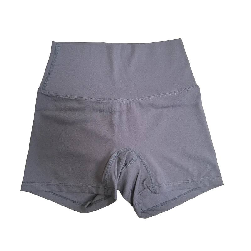 Yoga Shorts Solid Color Women Fitness Shorts High Waist Legging Bike Soft Fabric Proof Comprehensive Training Jog Sportswear
