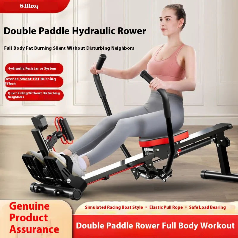 Rowing machine hydraulic water resistance wind resistance simple rowing machine fitness equipment weight loss rowing machine