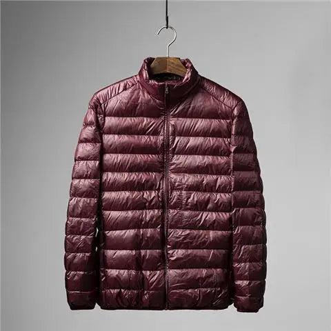 Portable Lightweight ort down Jaet for Men Autumn Winter Cotton Padded Stand Collar Warm Casual ly Friendly Outerwear
