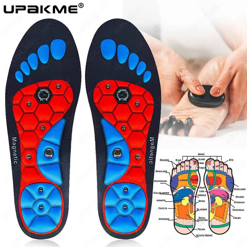 Magnetic Massage Insoles Acupressure Inserts Arch Support Orthopedic Acupressures Shoes Pads Relieve Tired for Men Women Unisex