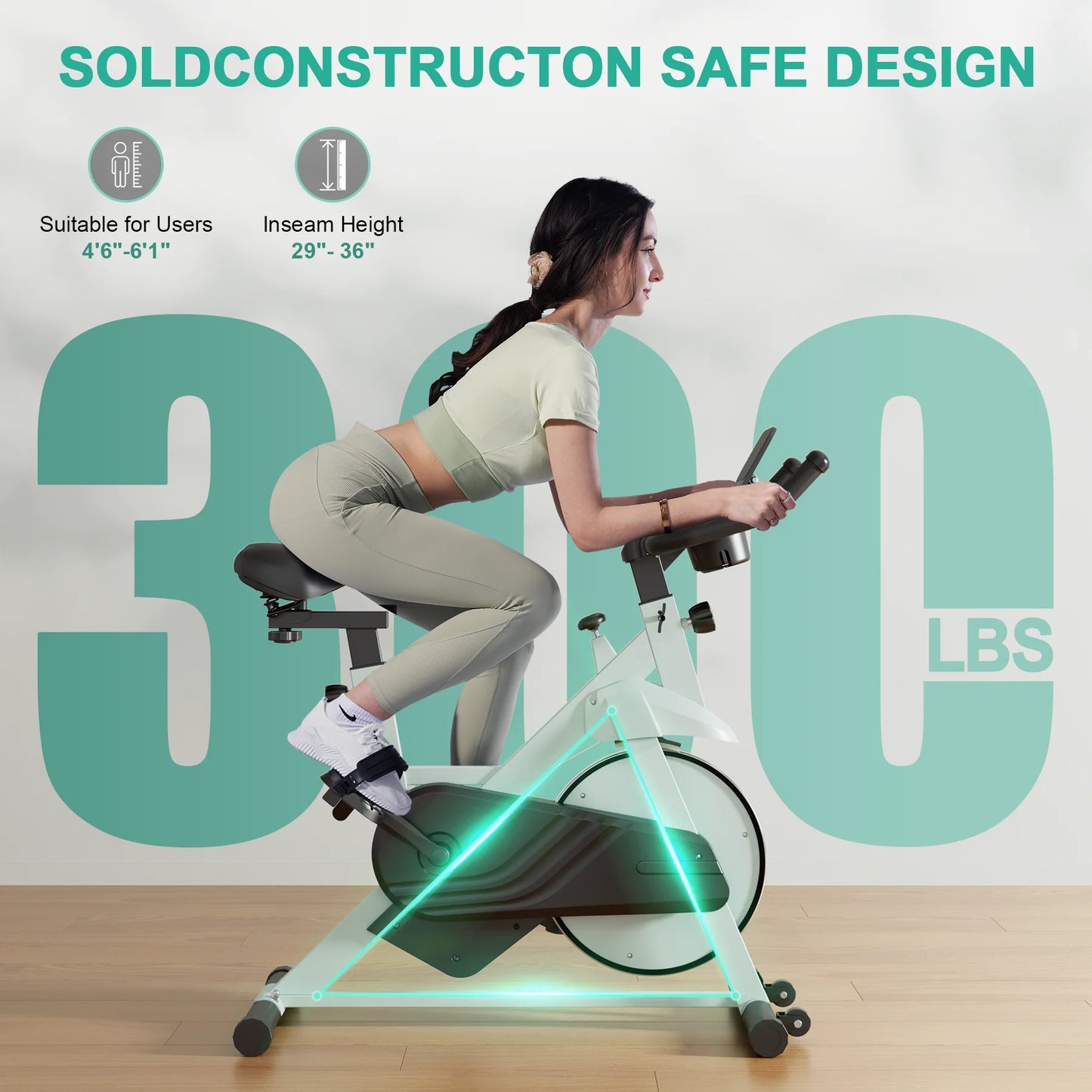 Superun Exercise Bike, 32-Level Magnetic Resistance Stationary Bikes for Home, Low Noise Workout Cycling Bike for Home