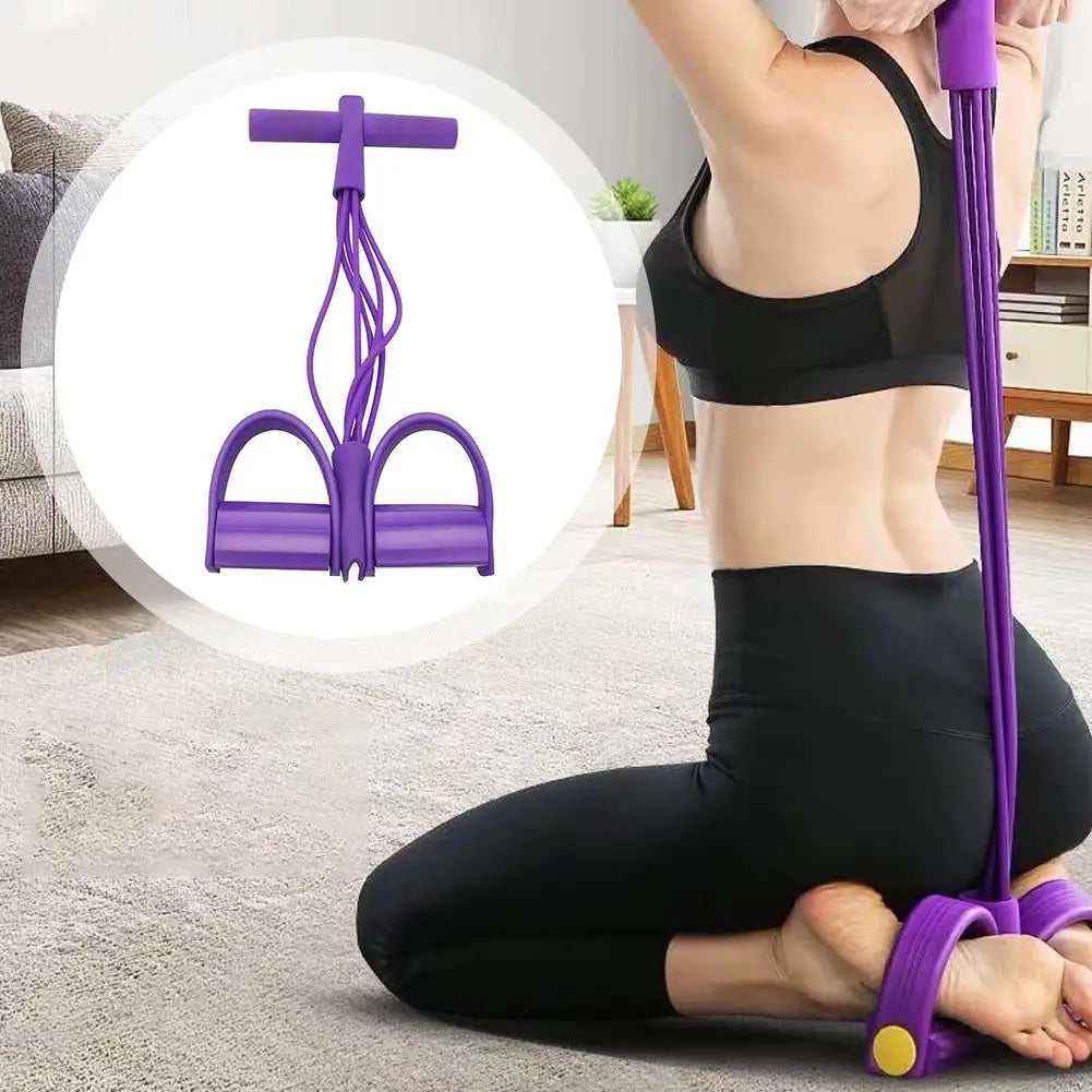 6-Tube Yoga exercise band Pedal Puller Band Elastic Pull Rope Flexipull weerstandstrainer Resistance Bands For Abdomen Waist Arm