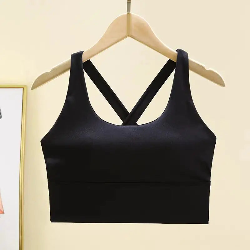 Fixed Pad Sports Bra Underwear High-strength Professional Shockproof  Running Bra Gym Push Up Lingerie Yoga Fitness Bra