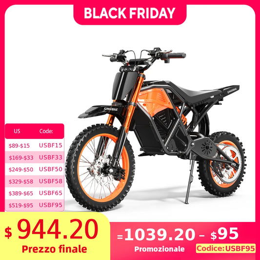 48V Electric Dirt Bike for Adults/Teens,3000W Peak Power Electric Motorcycle for Adults, 37.5MPH Top Speed & 60 Miles Long Range