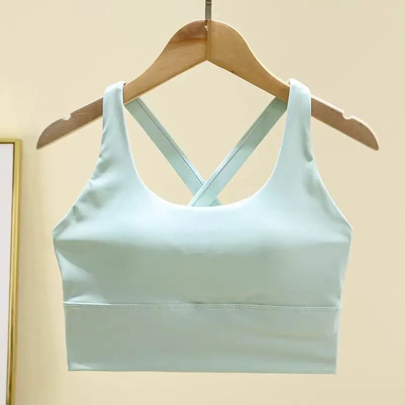 Fixed Pad Sports Bra Underwear High-strength Professional Shockproof  Running Bra Gym Push Up Lingerie Yoga Fitness Bra