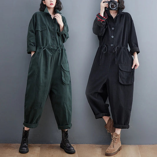 Women's Casual One-Piece Autumn Clothes New Sle Retro Artistic Loose Large Size Inteated Pants Leisure Pants