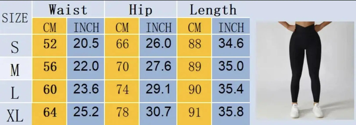 Women's Cross Waist Seam Leggings Gym Workout Yoga Pants High Waisted Butt Lift with Pocket Tights Fashion Slim Elastic Leggings
