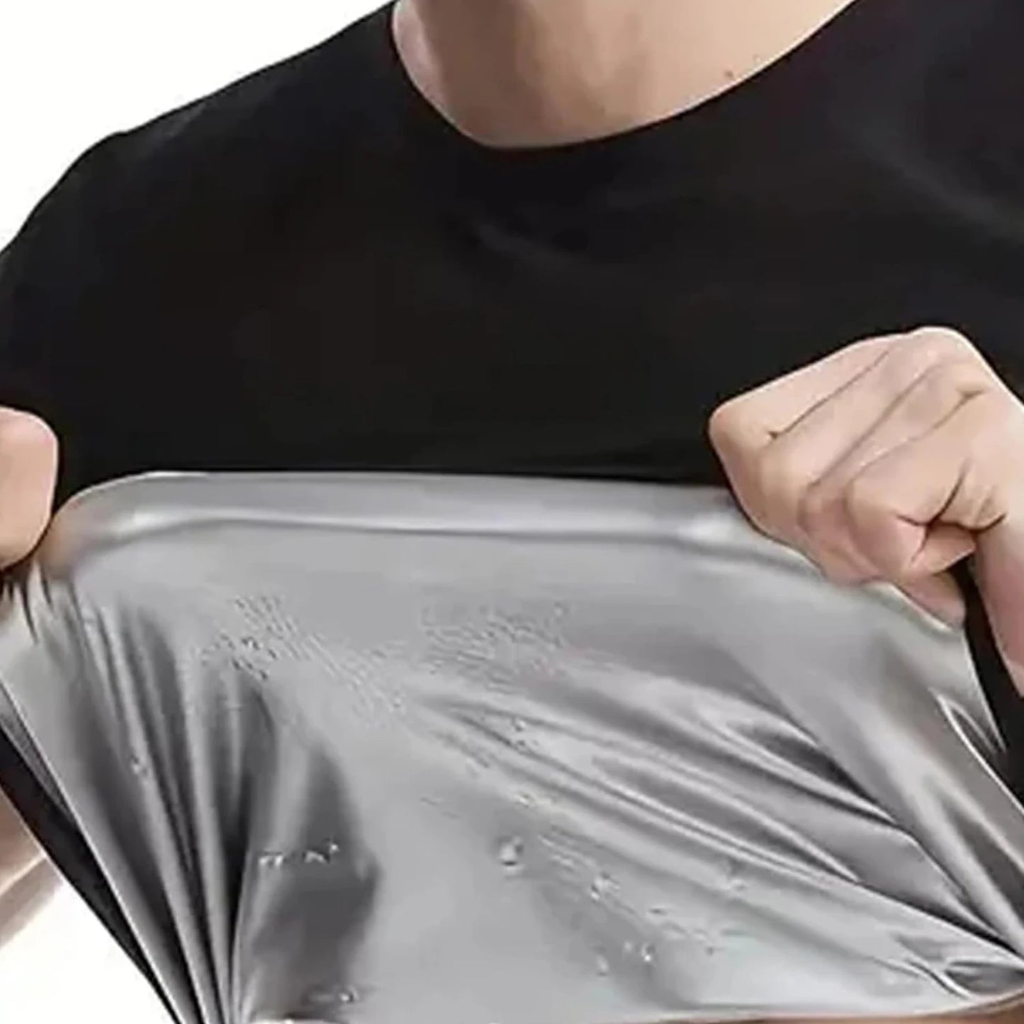 1pcs Sauna Sweat Suit Shapewear Top Short Sleeves Men  Performance T-Shirt Comfortable Workout Tee Men's Body