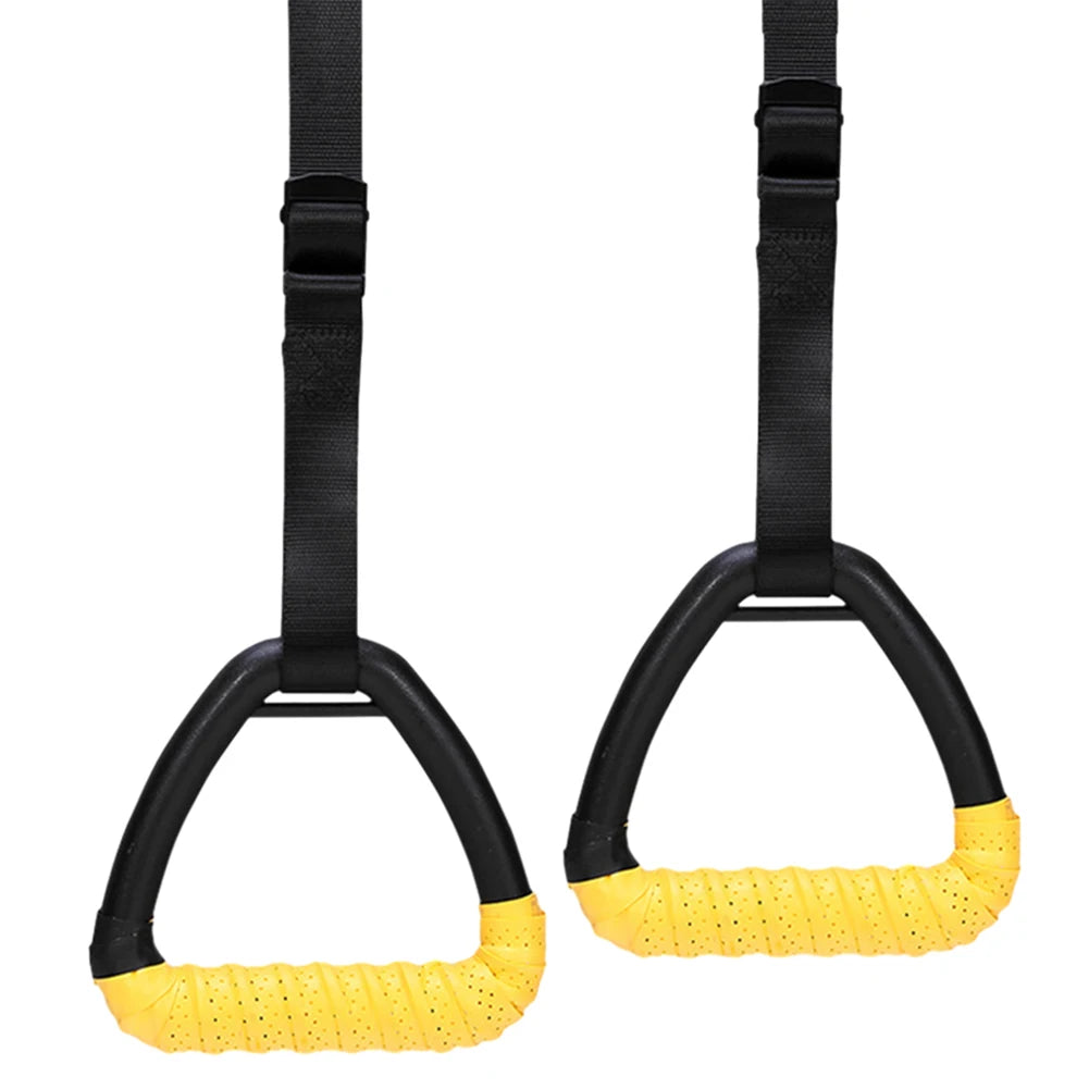 Gymnastic Rings with Adjustable Straps Pull Up Exercise Rings Non-Slip Fitness Rings for Home Exercise Workout Fitness Training