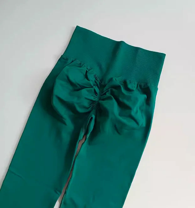 Seamless High Waisted Leggings Sport Through Yoga Hip Lifting Gym Running Quick Dry Pants Scrunch Butt Pants