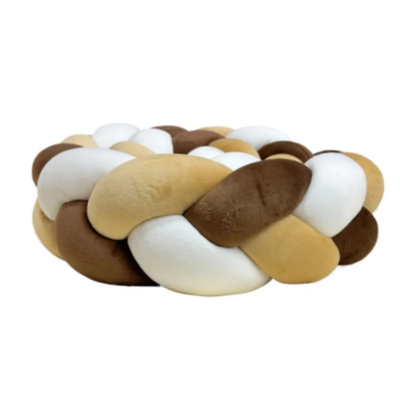 Handmade Knotted Floor Mat Woven Decorative Pillow Comfortable Soft Stitched Knitted Pillow for Living Room Bed Decorations