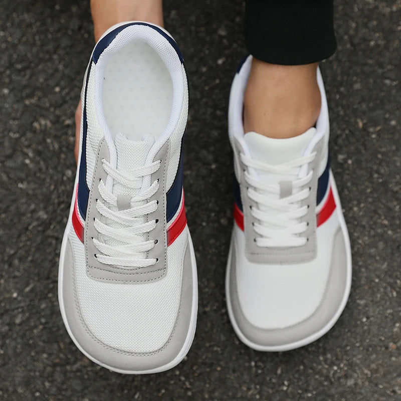 New Wide Toe Men Shoes Casual Versatile Soft Sole Wide Last Shoes Walking Sneakers Breathable Mesh Comfortable Barefoot Shoes