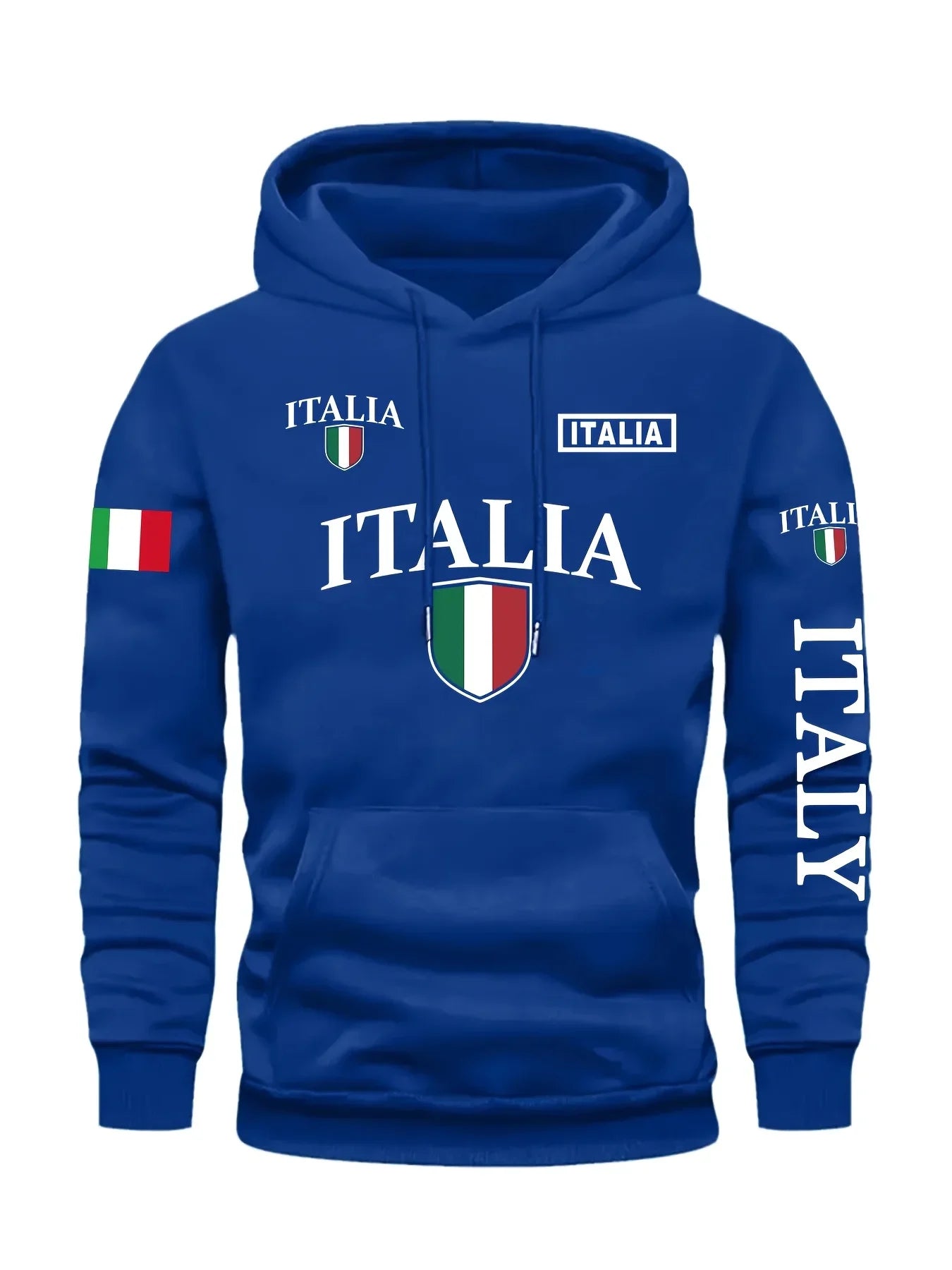 Autumn/Winter New Style - Italian Flag Letter Print Men's/Women's Hooded Sweatshirt - Warmth and Comfortable Sportswear