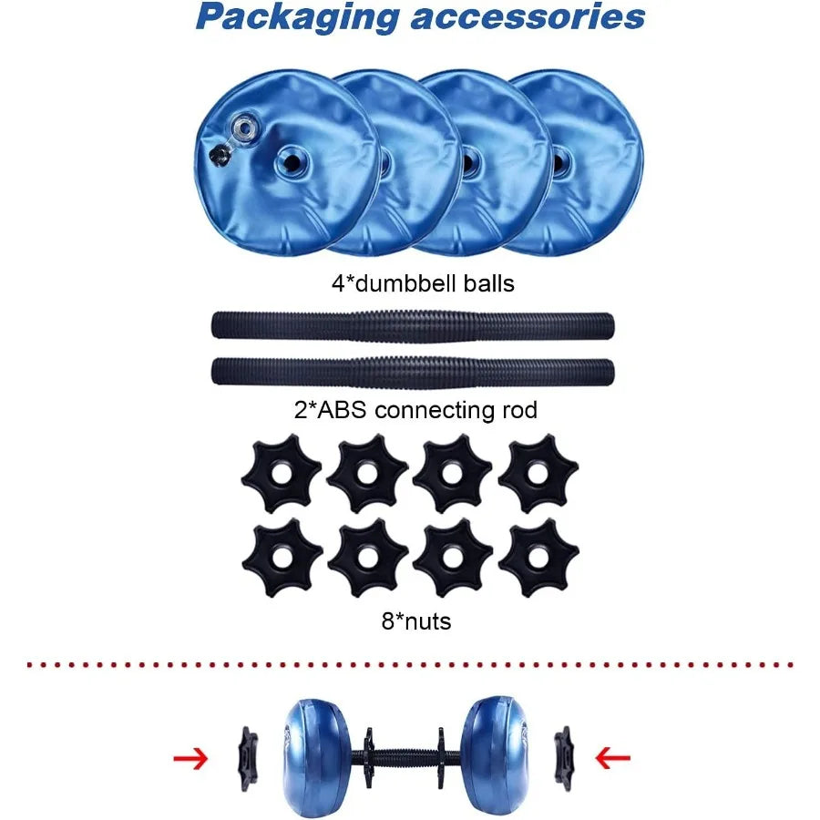 Water Filled Dumbbells Set Water Filled Weights Portable Travel Weights Weights Adjustable Dumbbells Portable Fitness Equipment