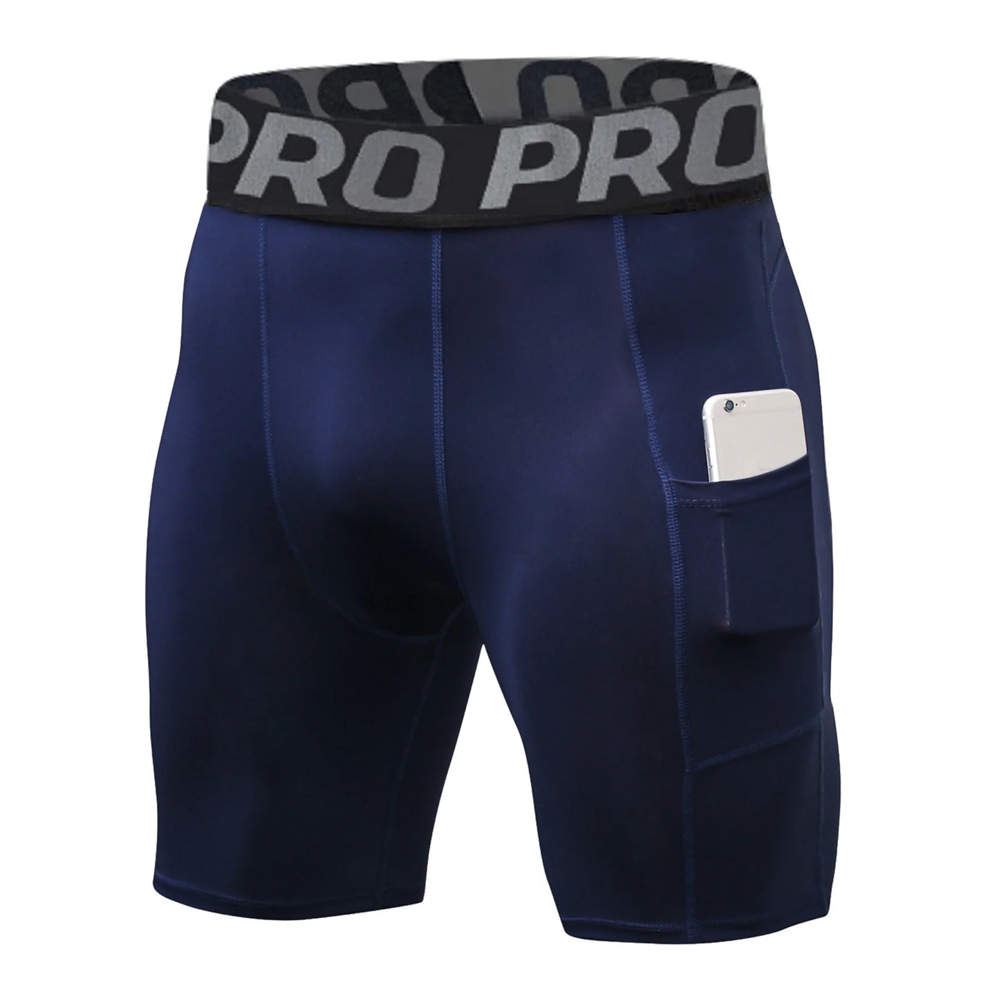 Compression Shorts Men with Pocket, Spandex Running Shorts Sport Athletic Workout Performance Underwear