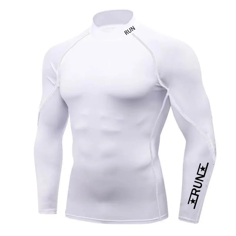 Running Compression T Shirt Men's Gym Training Quick Dry Shirts Fitness Undershirts Bodybuilding Tops Male Sports Wear