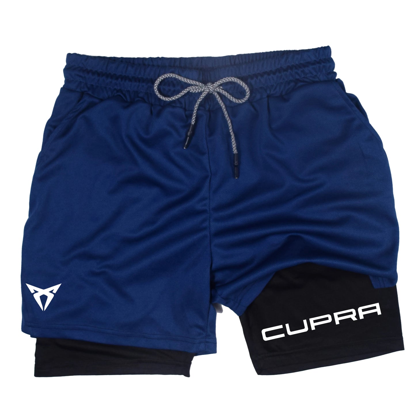 Men's Two-in-one Sports Shorts Breathable Casual Quick-drying Double-layer Shorts Summer Running Sportswear Bottoms M-3XL RL0244