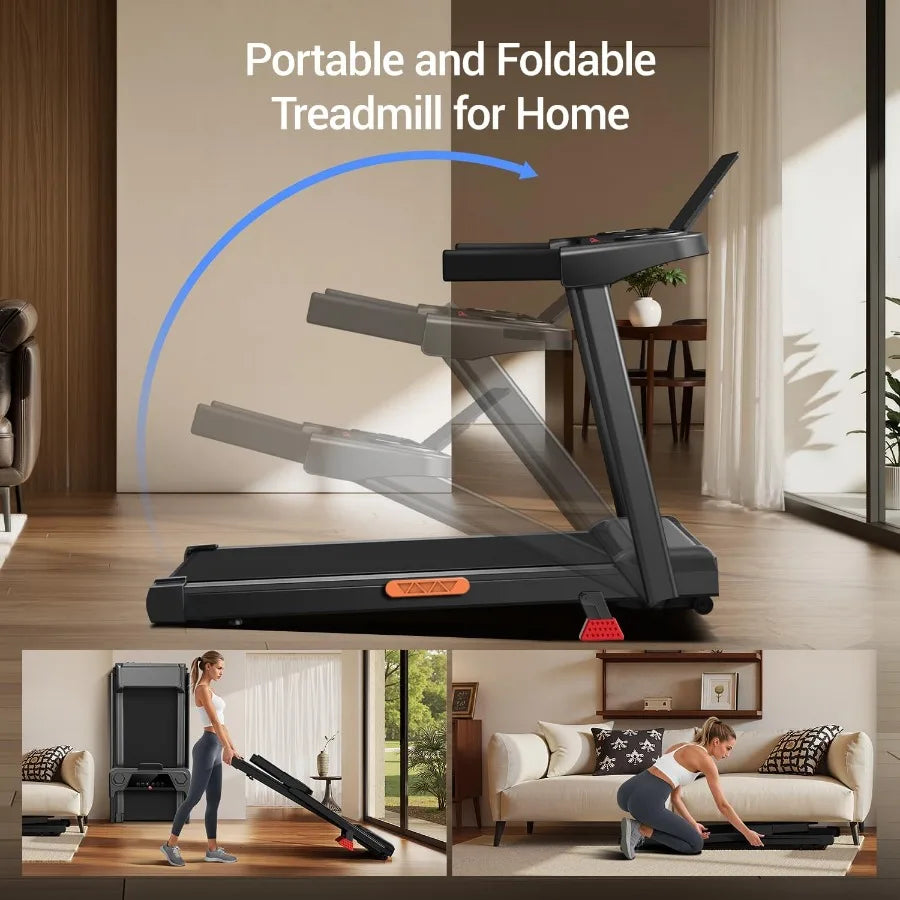 3in1 Portable Treadmill for Home Fitness with 15 Incline Adjustment Foldable Design for Easy Storage 300 Lbs Weight Capacity 3.