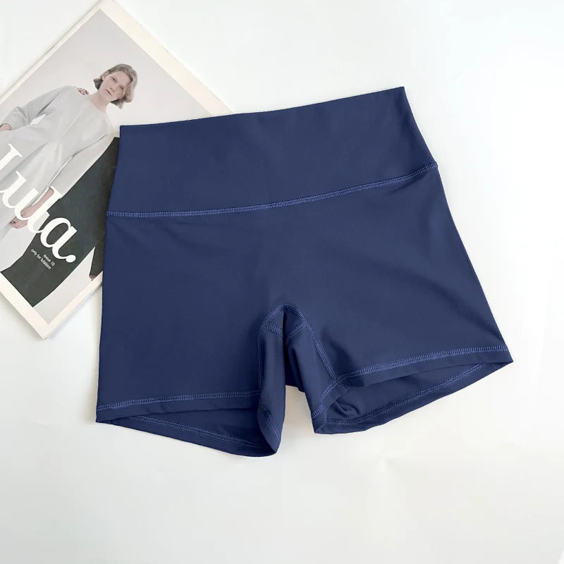 Women Sports Biker Shorts Women Naked Feeling High Waist Yoga Shorts Push Up Fitness Leggings Tummy Control Yoga Slim Shorts