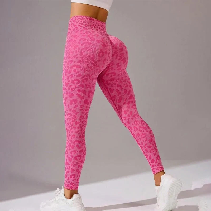 Sexy Leopard Yoga Leggings Women Seamless Slim Tights High Waist Hip Lift Trainning Fitness Outdoor Sports Tights for Women