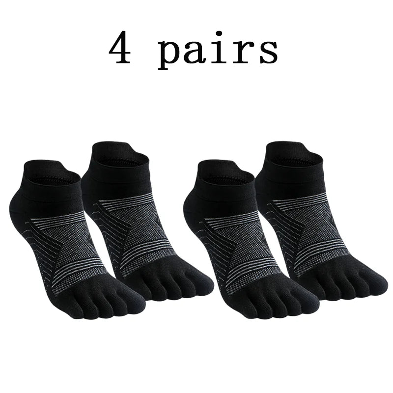 Merino Wool Hiking Socks Thermal Warm Moisture Absorption Toe Socks For Ski Climbing Running Breathable Thick Sport Toe Socks