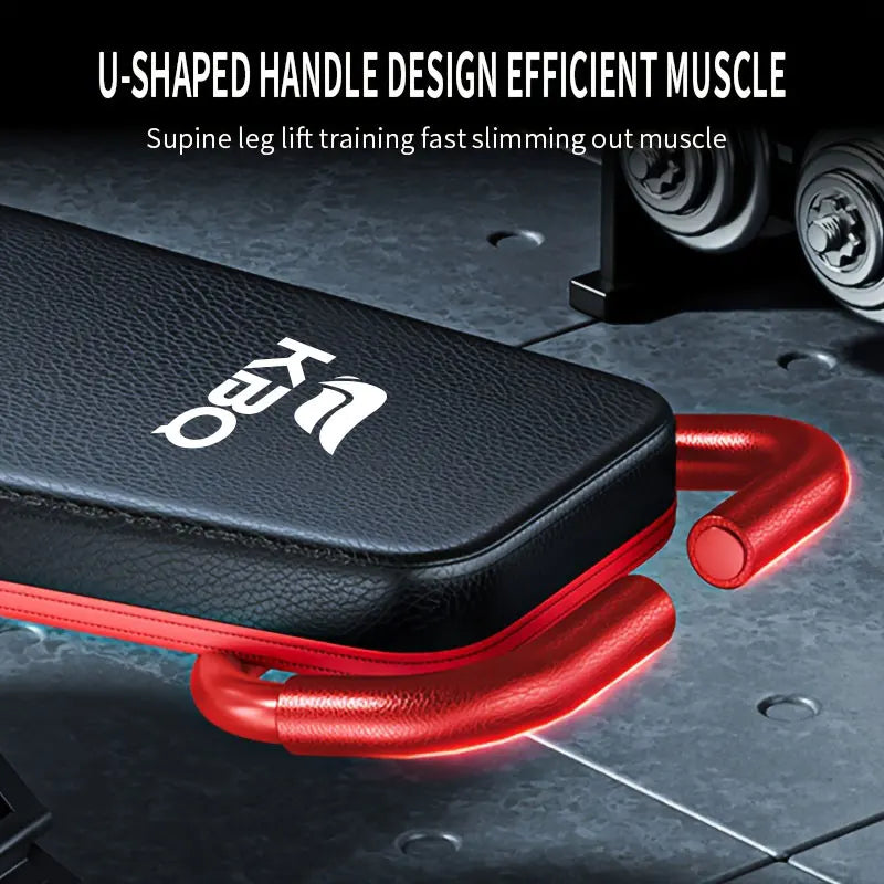 New multi-functional folding fitness bench - adjustable Roman chair, dumbbell bench with pillow pad, headrest and drawstring