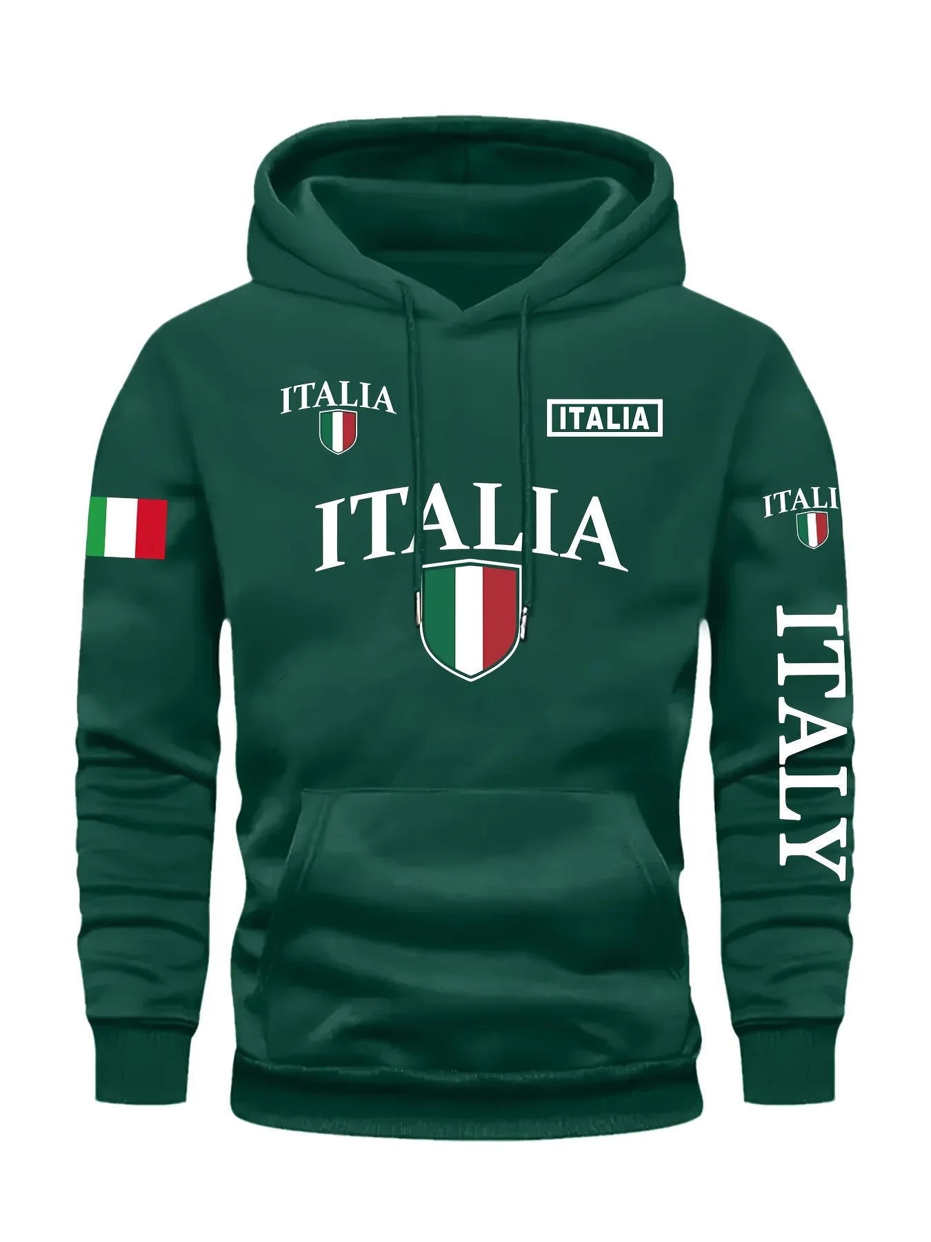 Autumn/Winter New Style - Italian Flag Letter Print Men's/Women's Hooded Sweatshirt - Warmth and Comfortable Sportswear