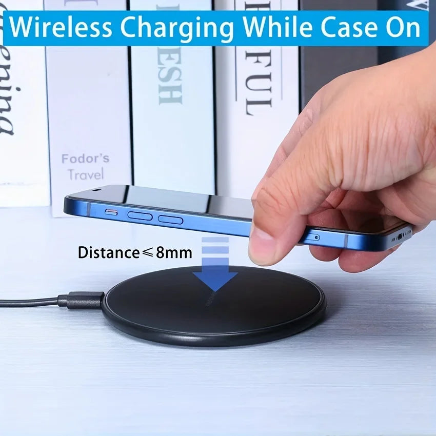 30W Wireless Charger Pad for iPhone 15 14 13 12 Pro Max X Samsung Xiaomi Phone Qi Chargers Induction Fast Charging Dock Station
